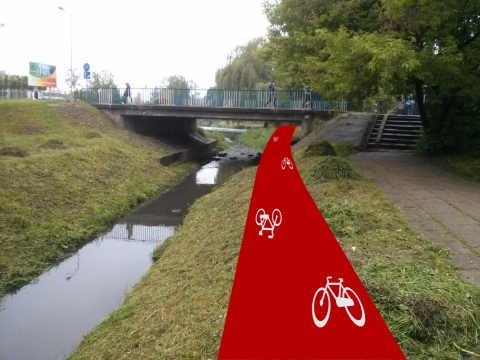Radom. Przejazd rowerowy pod mostem na ul. Chrobrego